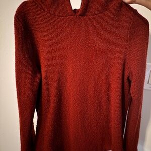Loft Shirttail Hoodie Sweater - Red